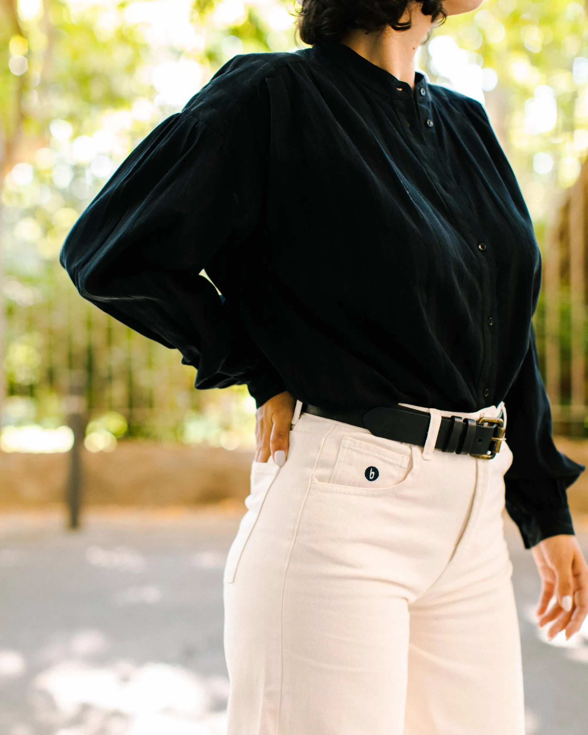 5 Pocket Twill Pants Ecru