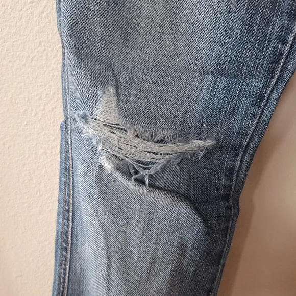 7 For All Mankind A Pocket  Bootcut Low Rise Distressed Womens Jeans Size 28x34