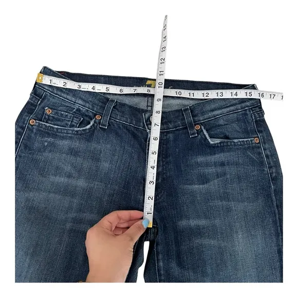 7 for all Mankind Bootcut Jeans Pink  Stitching Womens Size 31