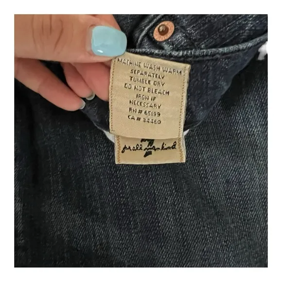 7 for all Mankind Bootcut Jeans Pink  Stitching Womens Size 31
