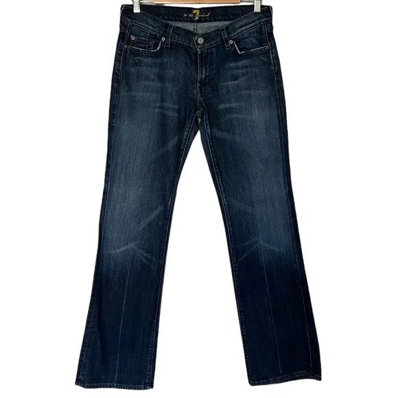 7 for all Mankind Bootcut Jeans Pink  Stitching Womens Size 31