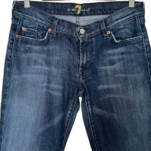 7 for all Mankind Bootcut Jeans Pink  Stitching Womens Size 31
