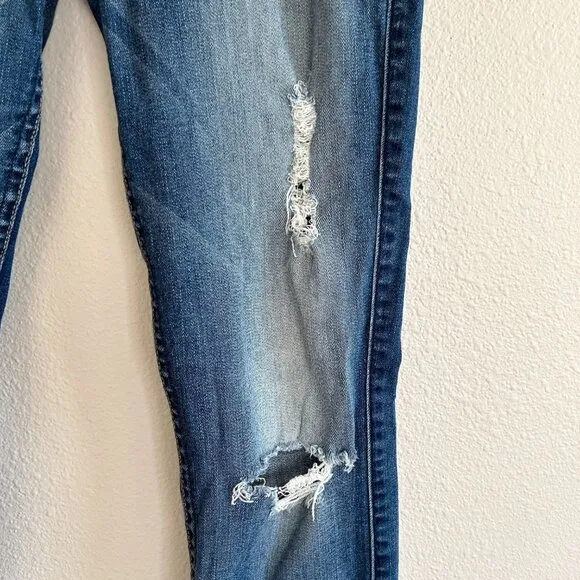 7 For All Mankind Destroyed The Ankle Skinny Jeans