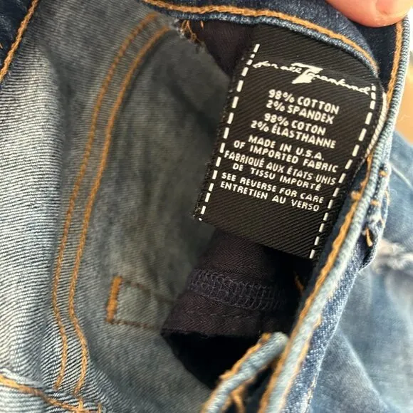 7 For All Mankind Destroyed The Ankle Skinny Jeans
