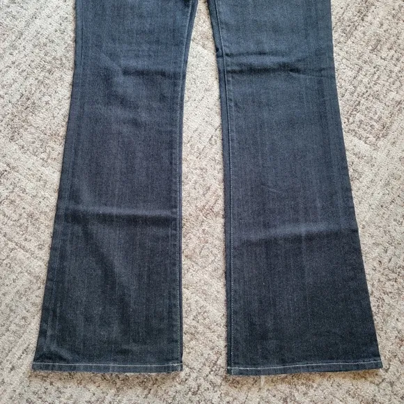 7 For All Mankind Low Rise Tall Full Length Inseam Distressed Bootcut Jeans 31