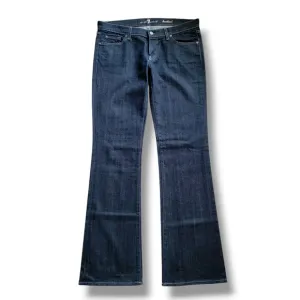 7 For All Mankind Low Rise Tall Full Length Inseam Distressed Bootcut Jeans 31
