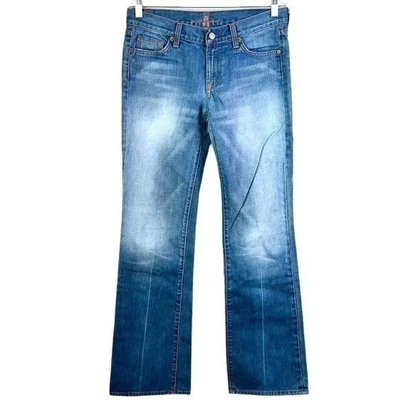 7 For All Mankind Women’s Bootcut Stonewashed Jeans Size 29