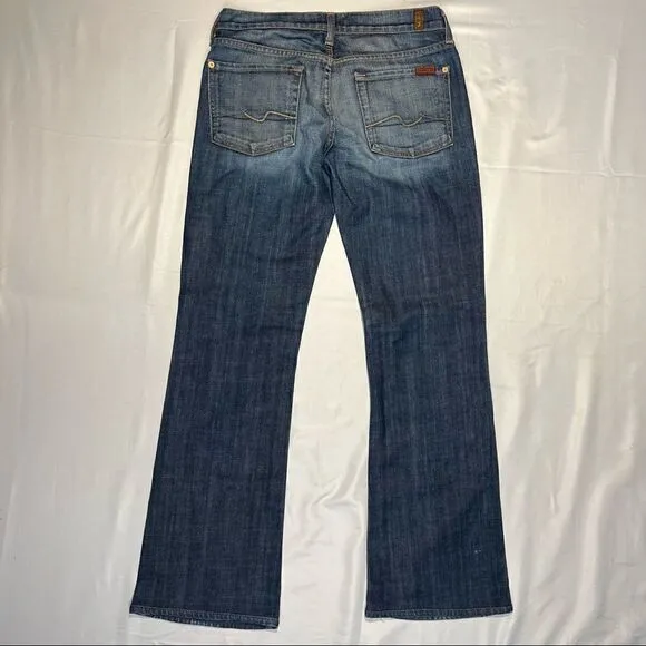 7 For All Mankind Bootcut Low Rise Denim Jeans 27