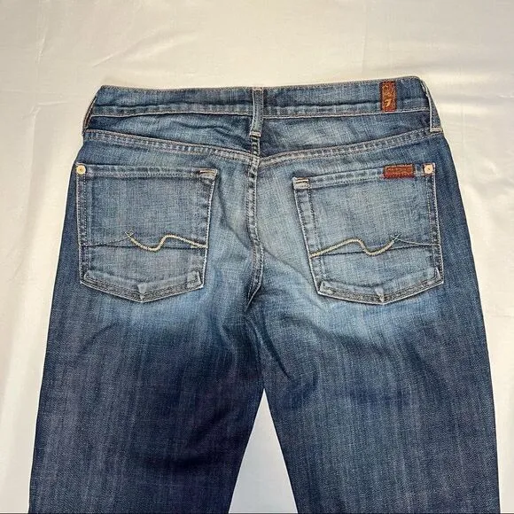 7 For All Mankind Bootcut Low Rise Denim Jeans 27