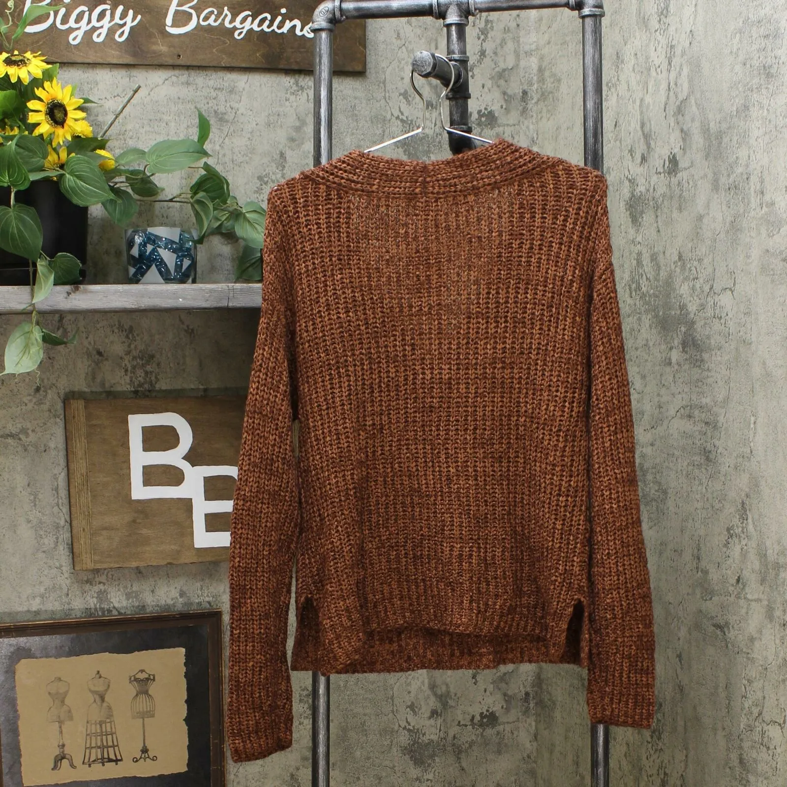 A New Day Women's Symmetrical Rib Knit V-Neck Pullover Sweater