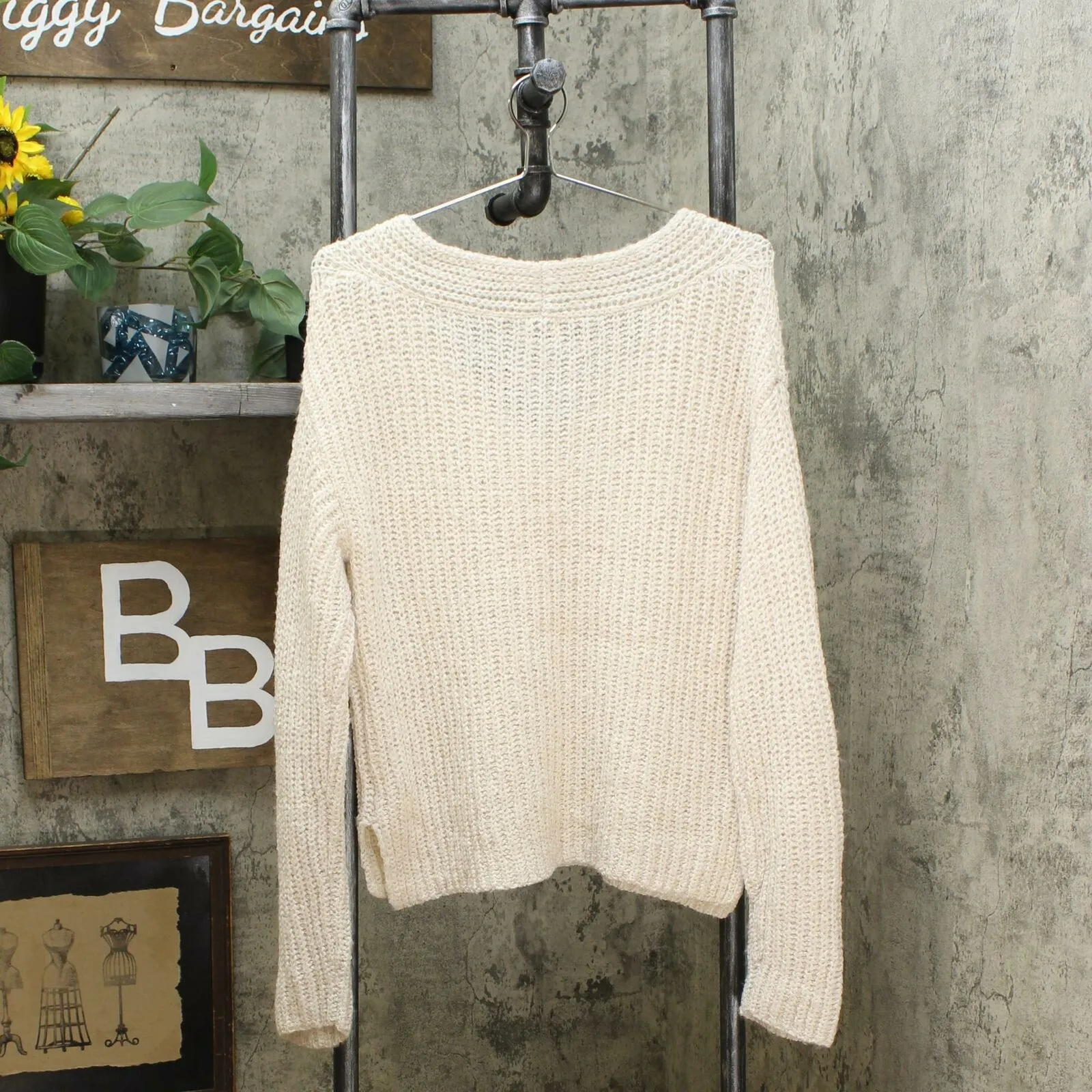 A New Day Women's Symmetrical Rib Knit V-Neck Pullover Sweater
