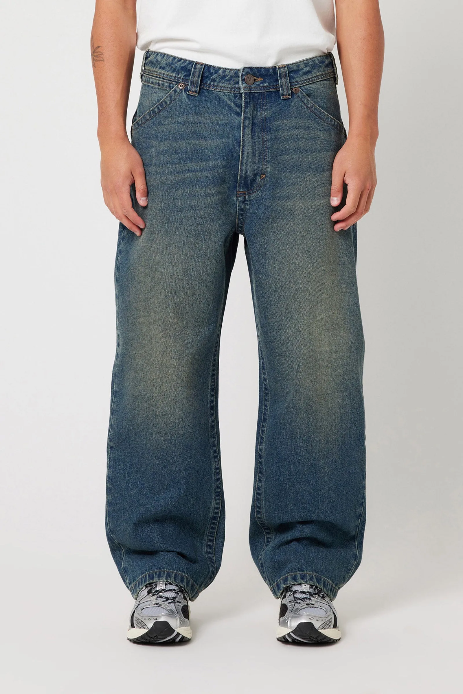 Abrand X Ripcurl Collab A6 Big Baggy Jean - Zane Board - Dark Vintage Indigo
