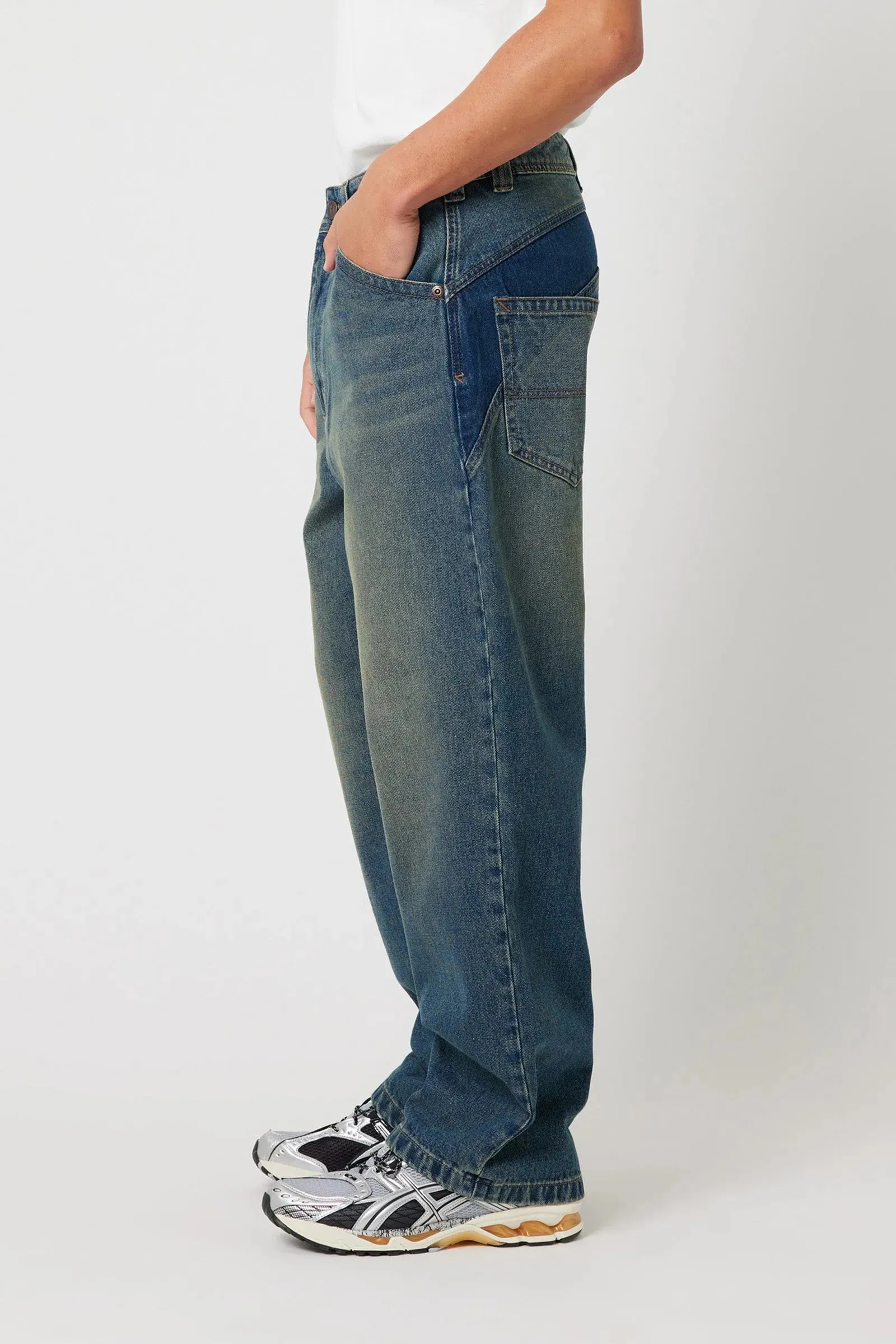 Abrand X Ripcurl Collab A6 Big Baggy Jean - Zane Board - Dark Vintage Indigo