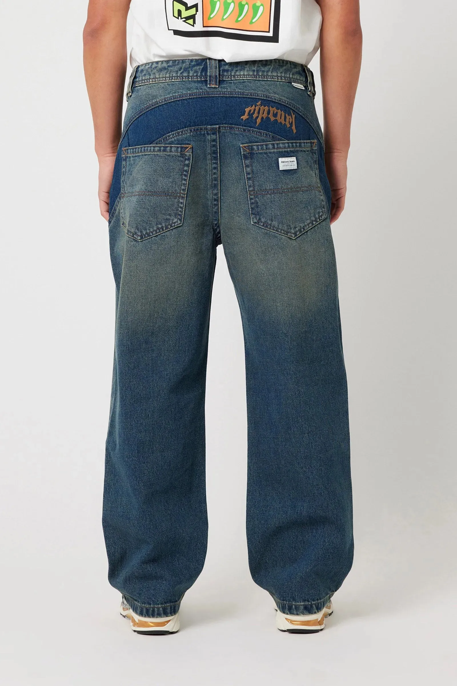 Abrand X Ripcurl Collab A6 Big Baggy Jean - Zane Board - Dark Vintage Indigo
