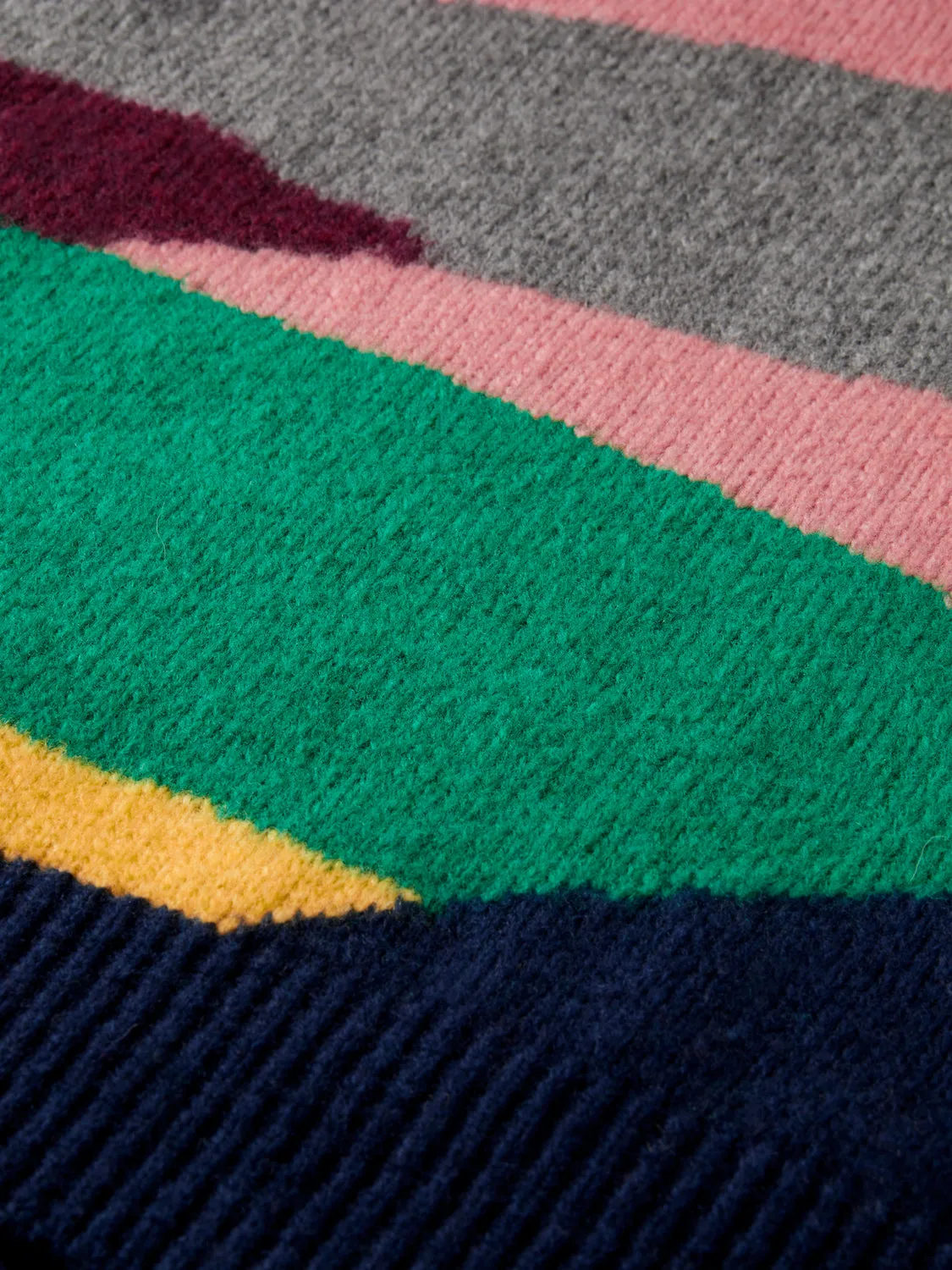 Abstract Wool Knitted Crew