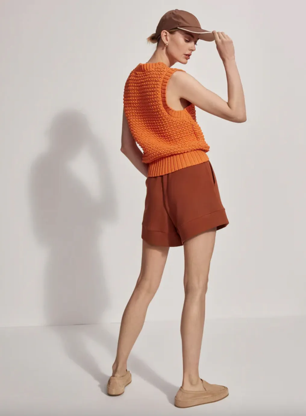Adie Knit Vest-Coral