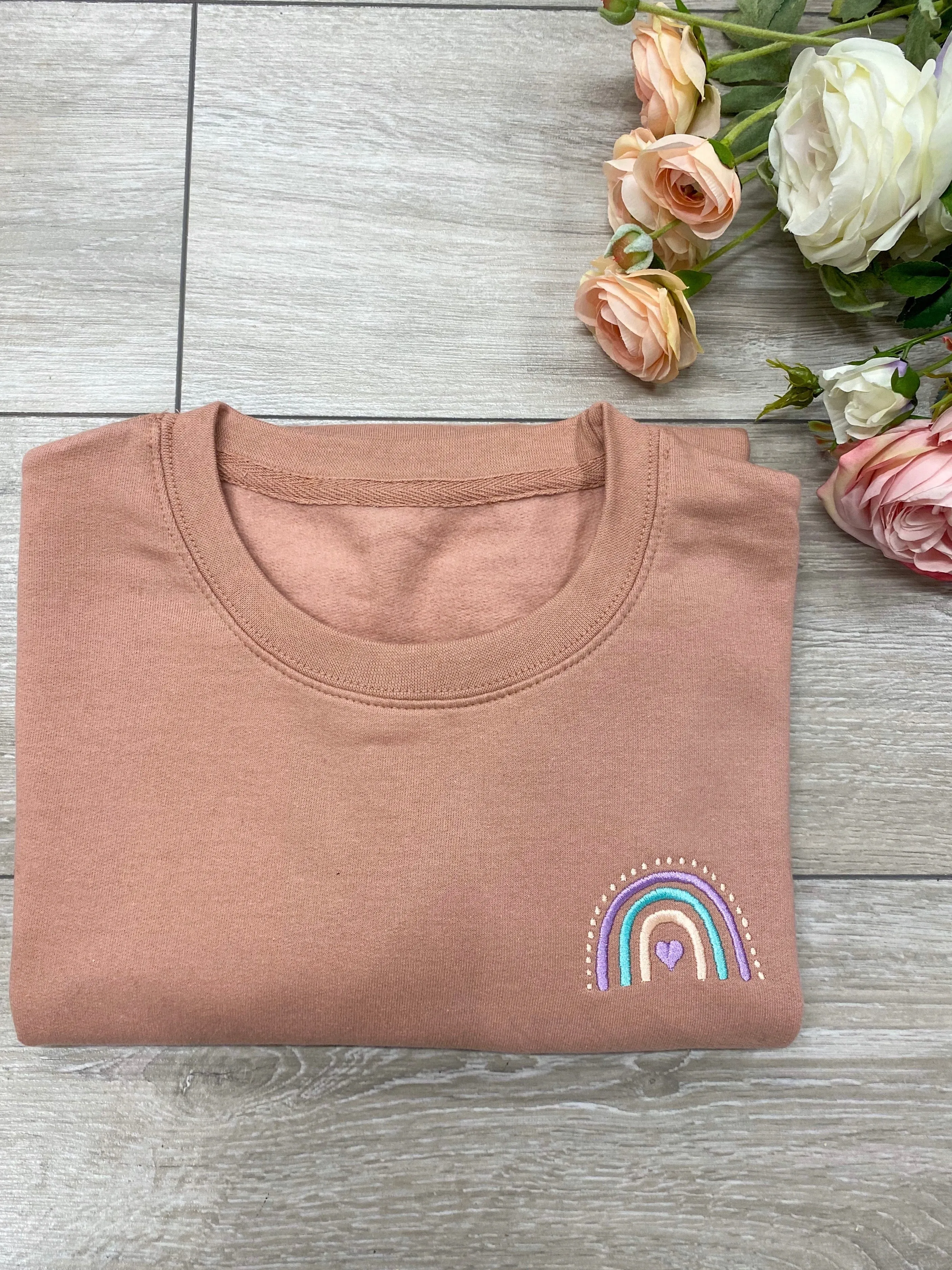 Adults Personalised Rainbow Sweatshirt or Hoodie