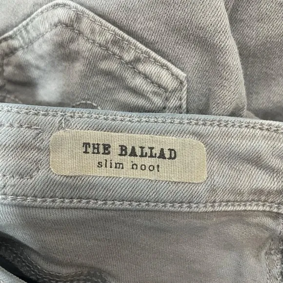 AG Adriano Goldschmied Women’s Ballad Slim Bootcut Jeans in Grey Size 25