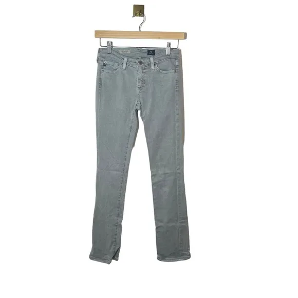 AG Adriano Goldschmied Women’s Ballad Slim Bootcut Jeans in Grey Size 25