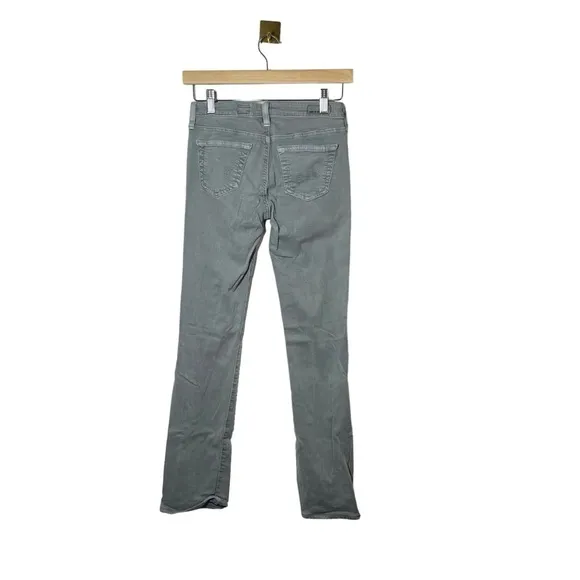 AG Adriano Goldschmied Women’s Ballad Slim Bootcut Jeans in Grey Size 25