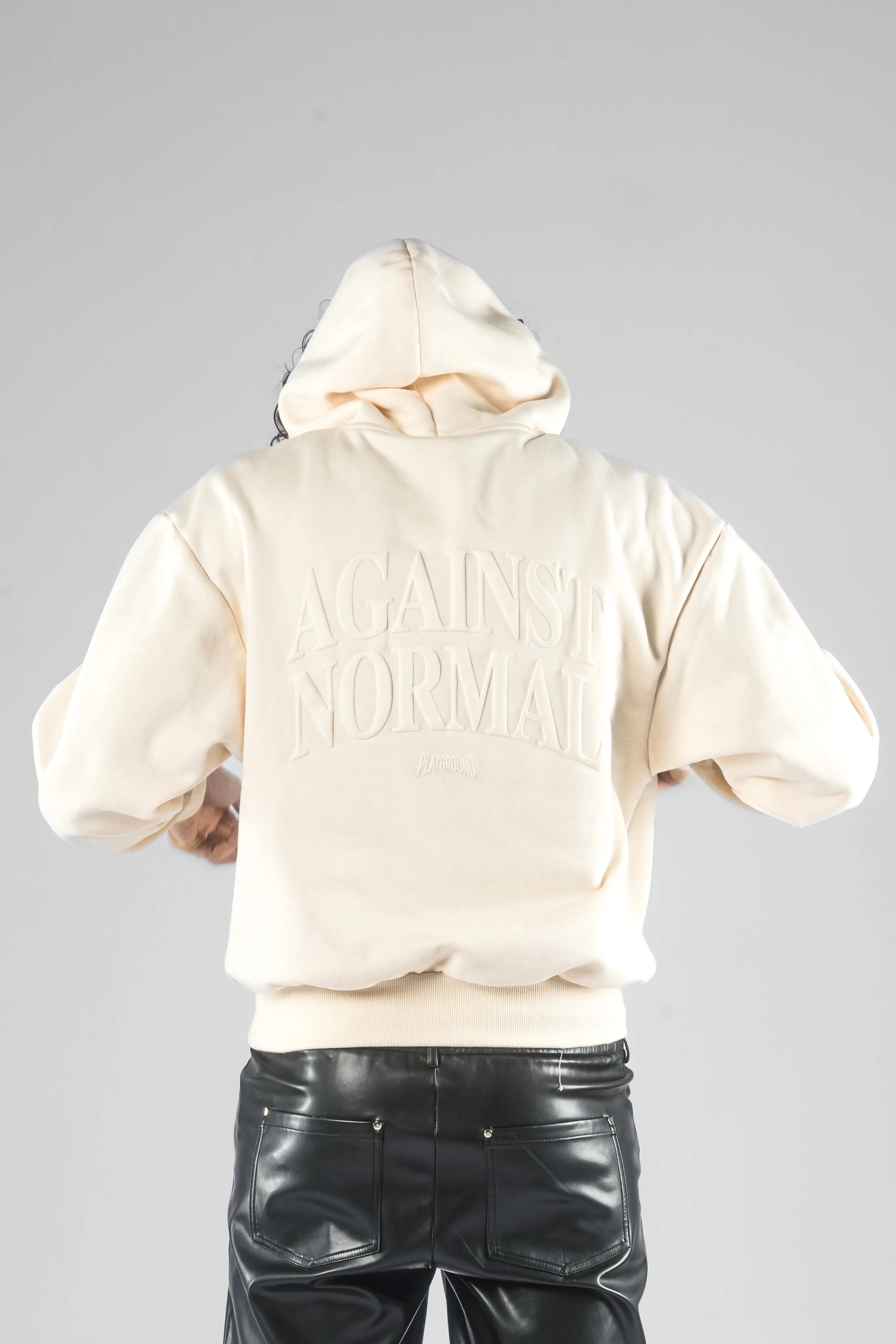 AGAINST NORMAL HOODIE (Off-White)