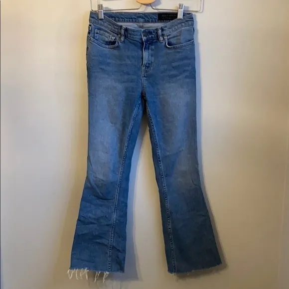 AllSaints Zoe Cropped Bootcut Jeans SZ 27