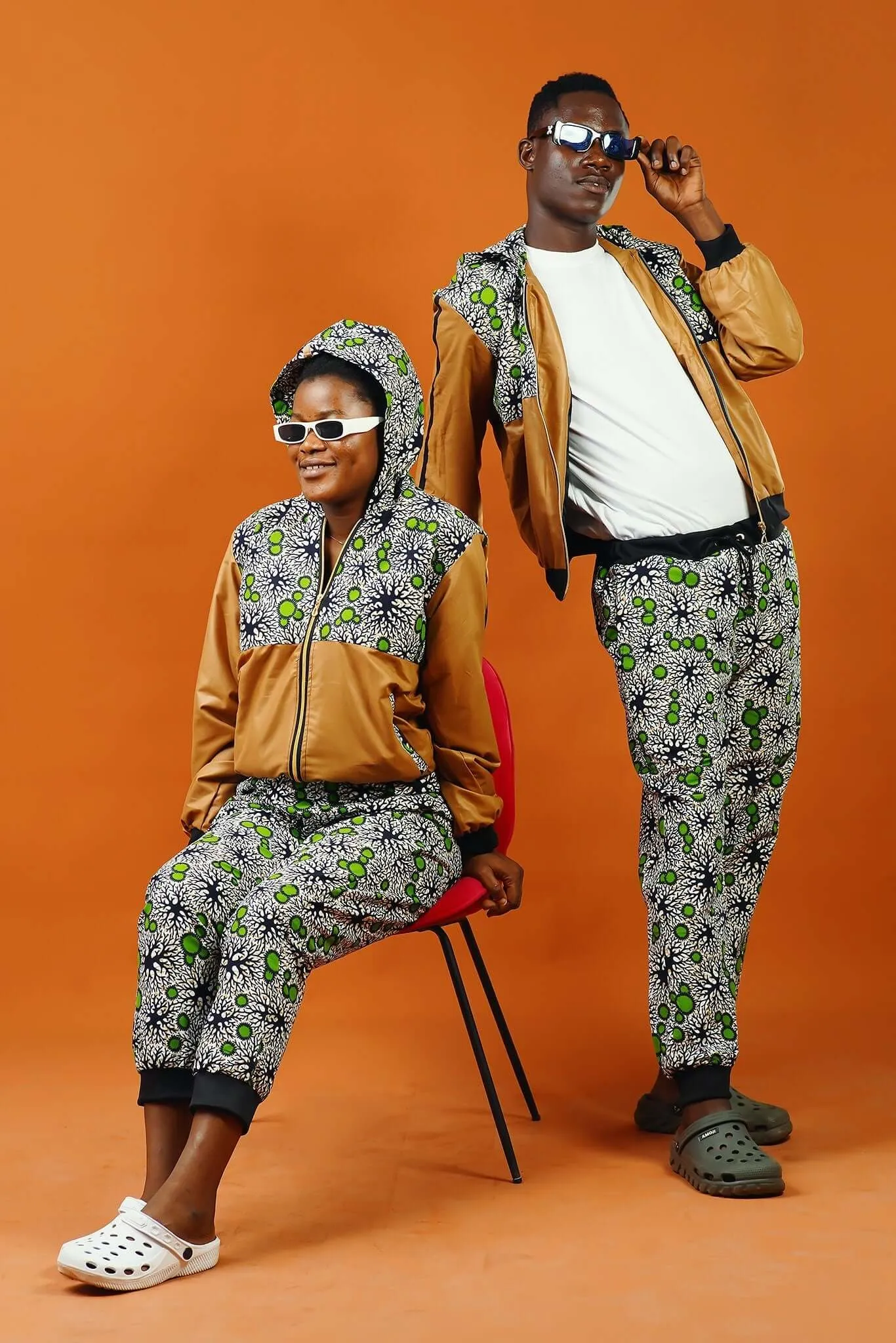 Atwima Fawn African Print Hooded Jacket