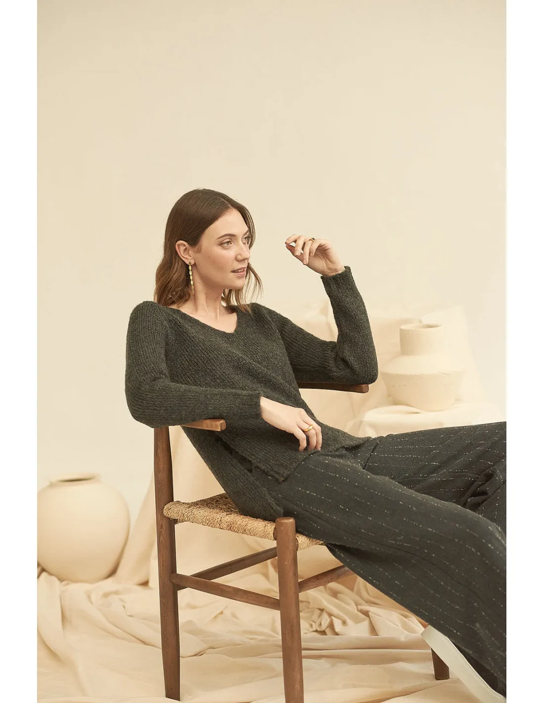 Basil Jersey Sweater Anthracite