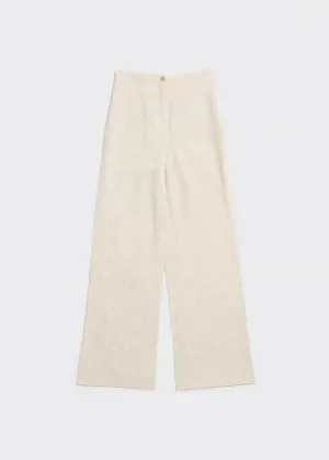 Beige Linen Casual Pant