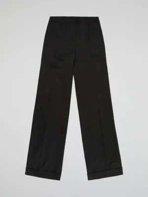 Black Straight Leg Trousers