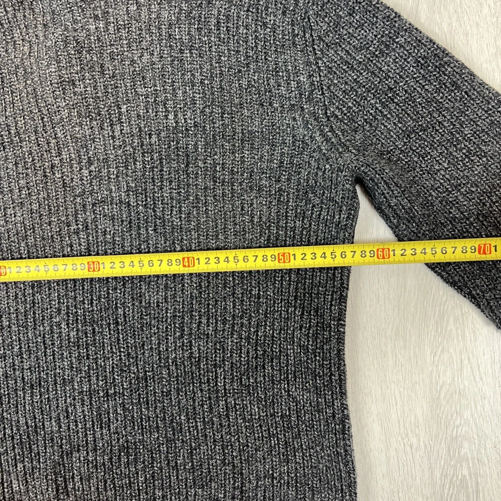 Blazer Mens Mock Neck Charcoal Knit Jumper Size Large