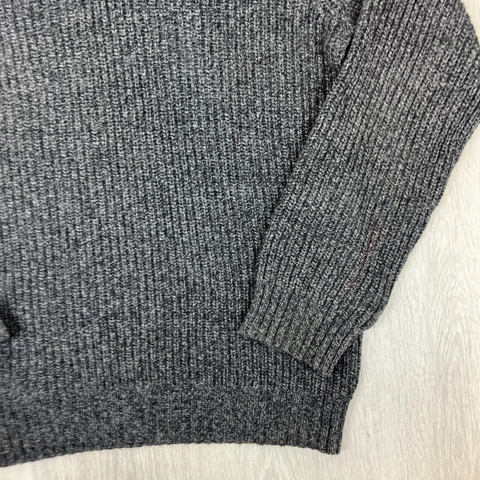 Blazer Mens Mock Neck Charcoal Knit Jumper Size Large