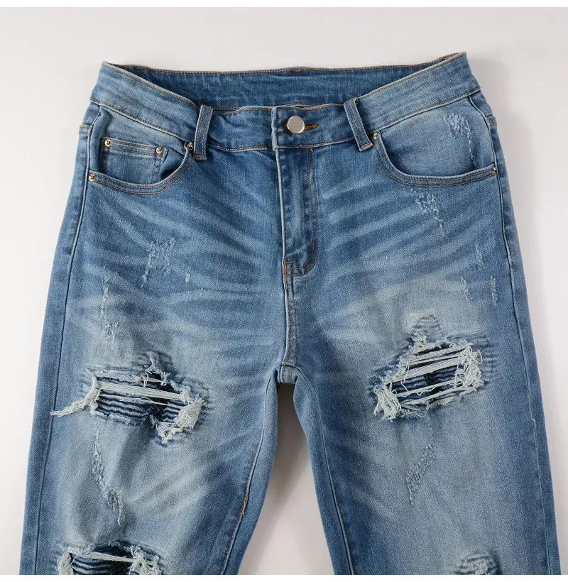 Blue Ripped Denim