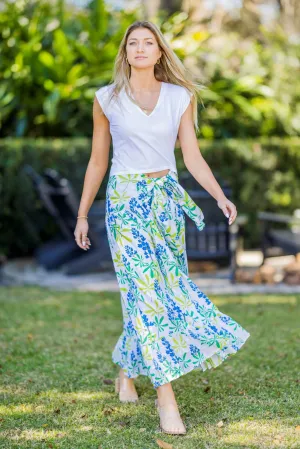 Bluebonnet Tie-Front Skirt
