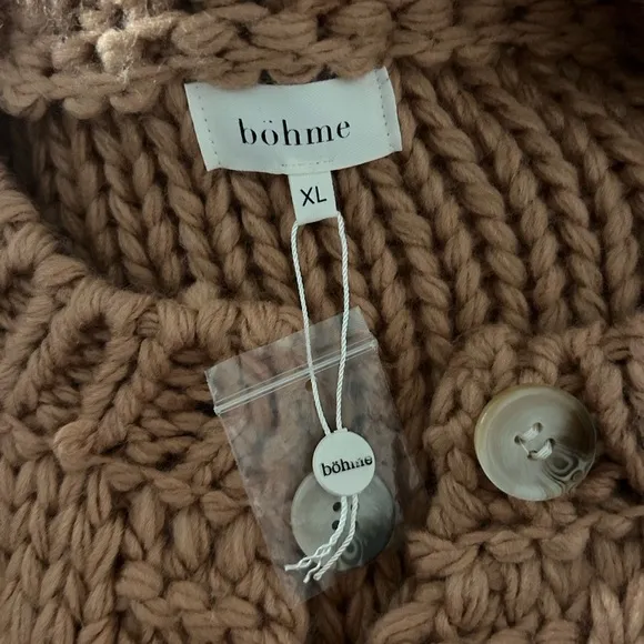 Bohme Chunky Cable Knit Cardigan