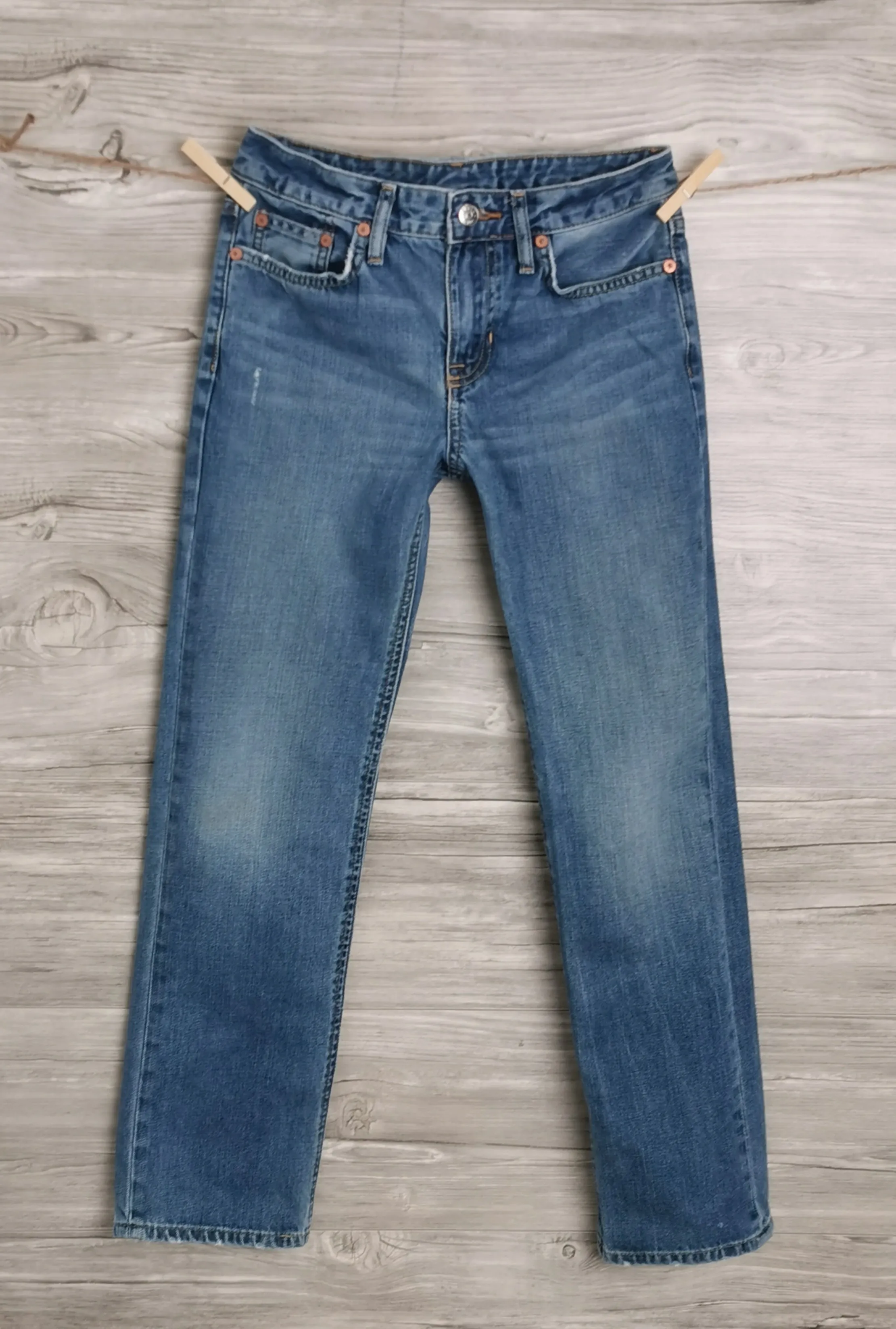 BOY SIZE 12 YEARS - POLO, Straight Fit Cotton Jeans VGUC B17
