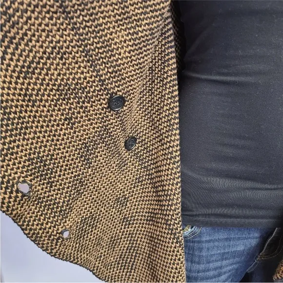 Calvin Klein Sweater Duster Cardigan Zebra Leopard