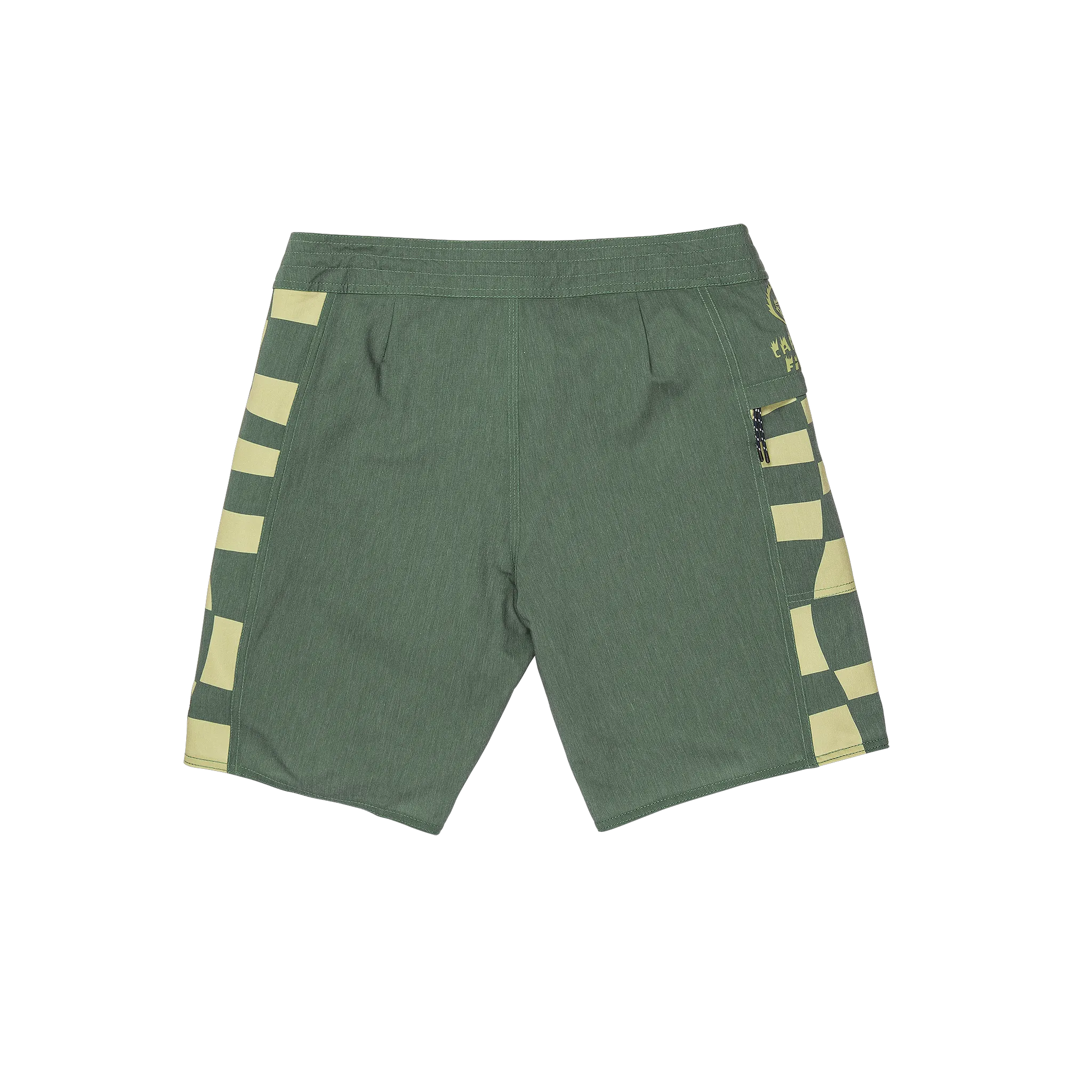 CAPTAIN FIN Keyhole Fire Check Shorts - Cilantro Green