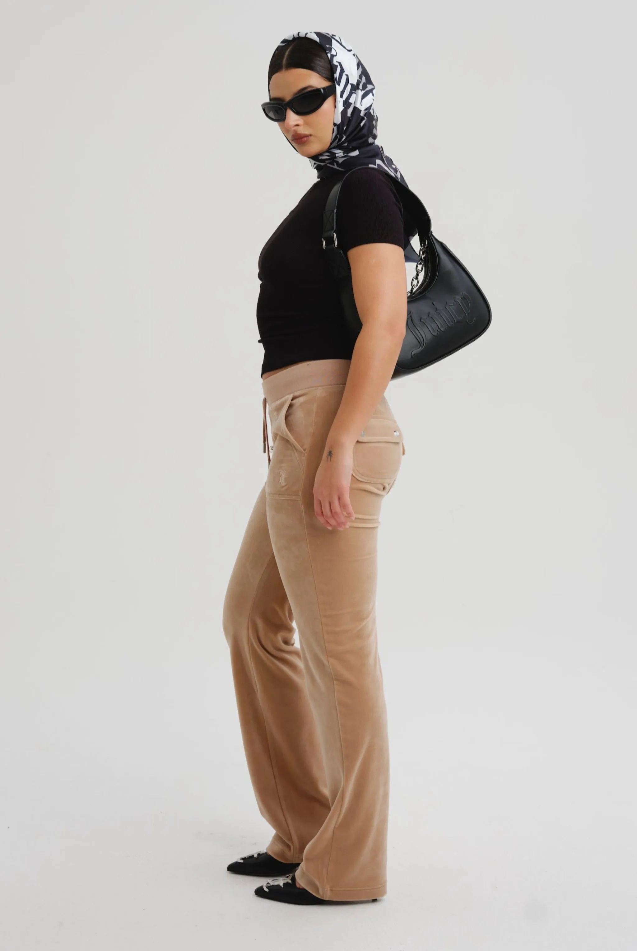 CARAMEL  CLASSIC VELOUR DEL RAY POCKETED BOTTOMS