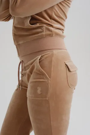 CARAMEL  CLASSIC VELOUR DEL RAY POCKETED BOTTOMS