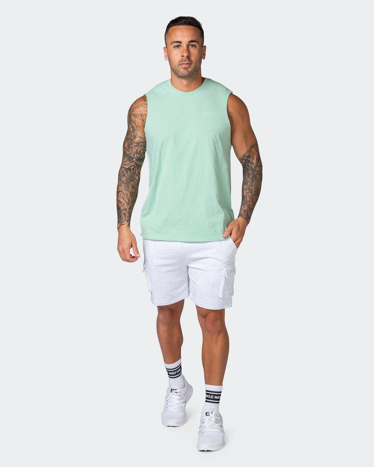 Cargo Shorts - White Marl