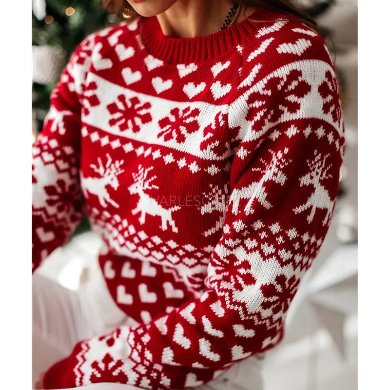 Christmas Elk Knitted Sweater