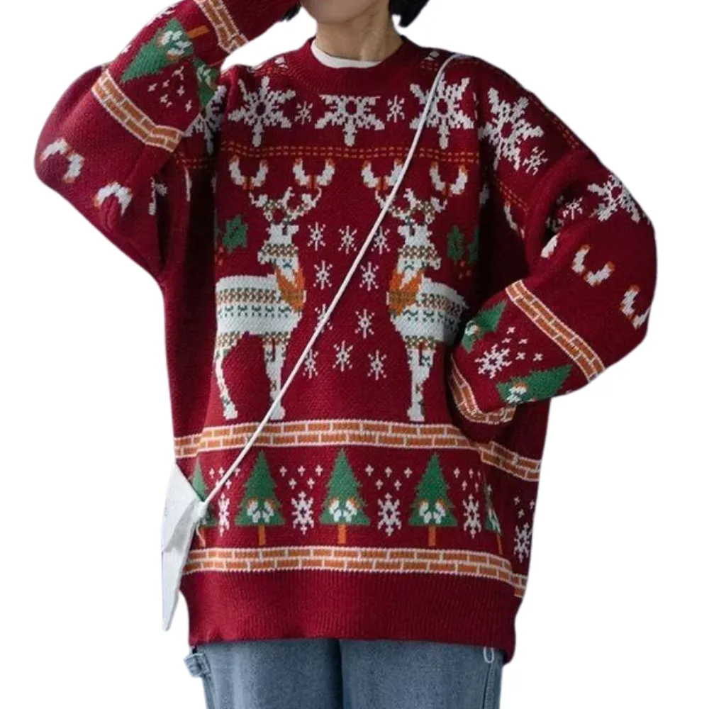 Christmas Elk Knitted Sweater