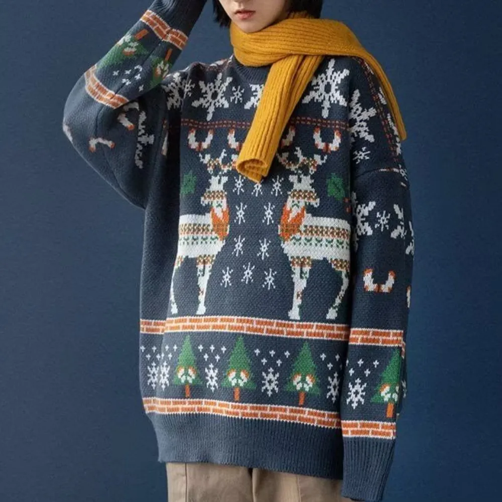 Christmas Elk Knitted Sweater