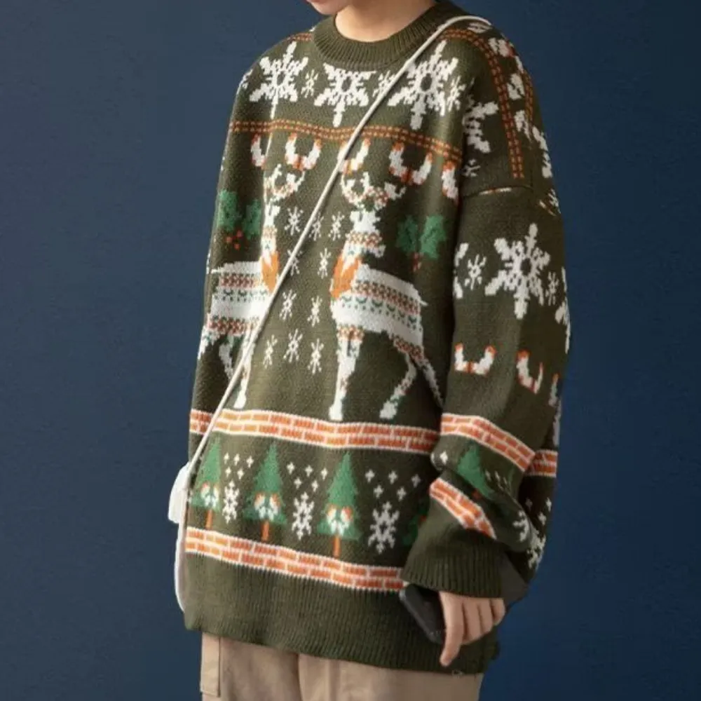 Christmas Elk Knitted Sweater