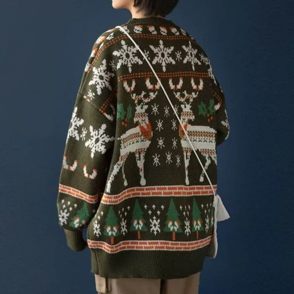 Christmas Elk Knitted Sweater
