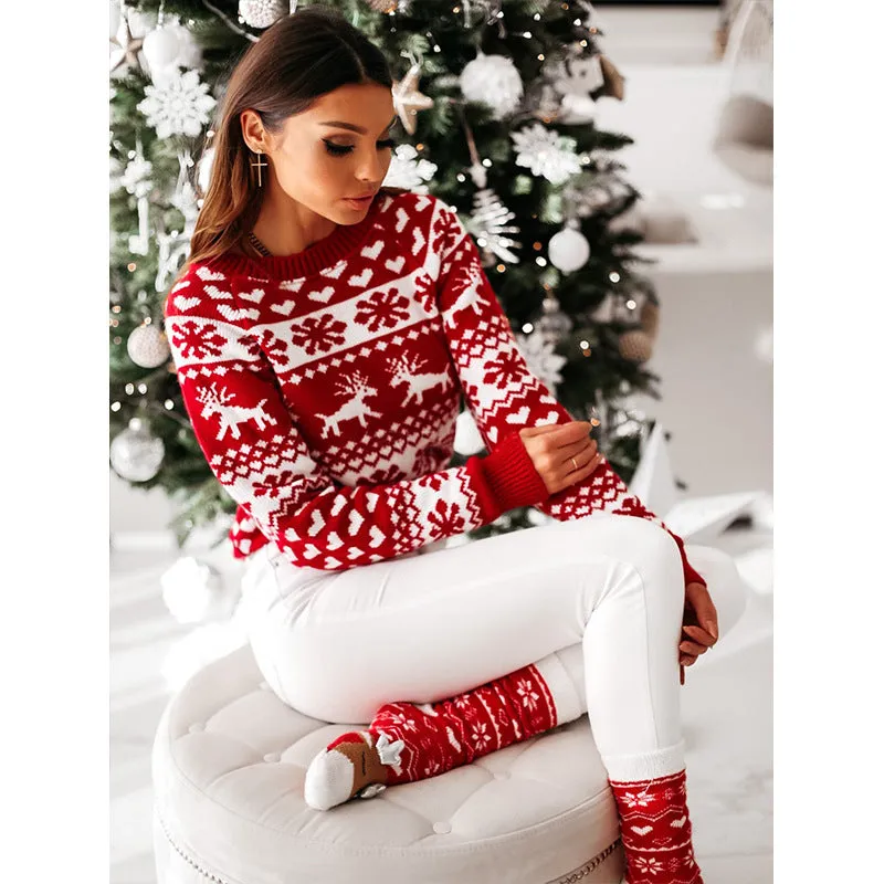 Christmas Elk Knitted Sweater