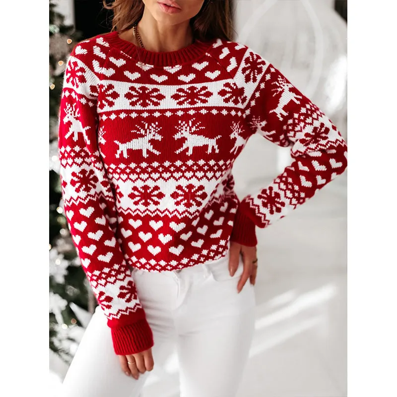 Christmas Elk Knitted Sweater
