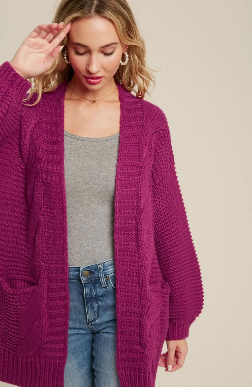 Chunky Lantern Cardigan