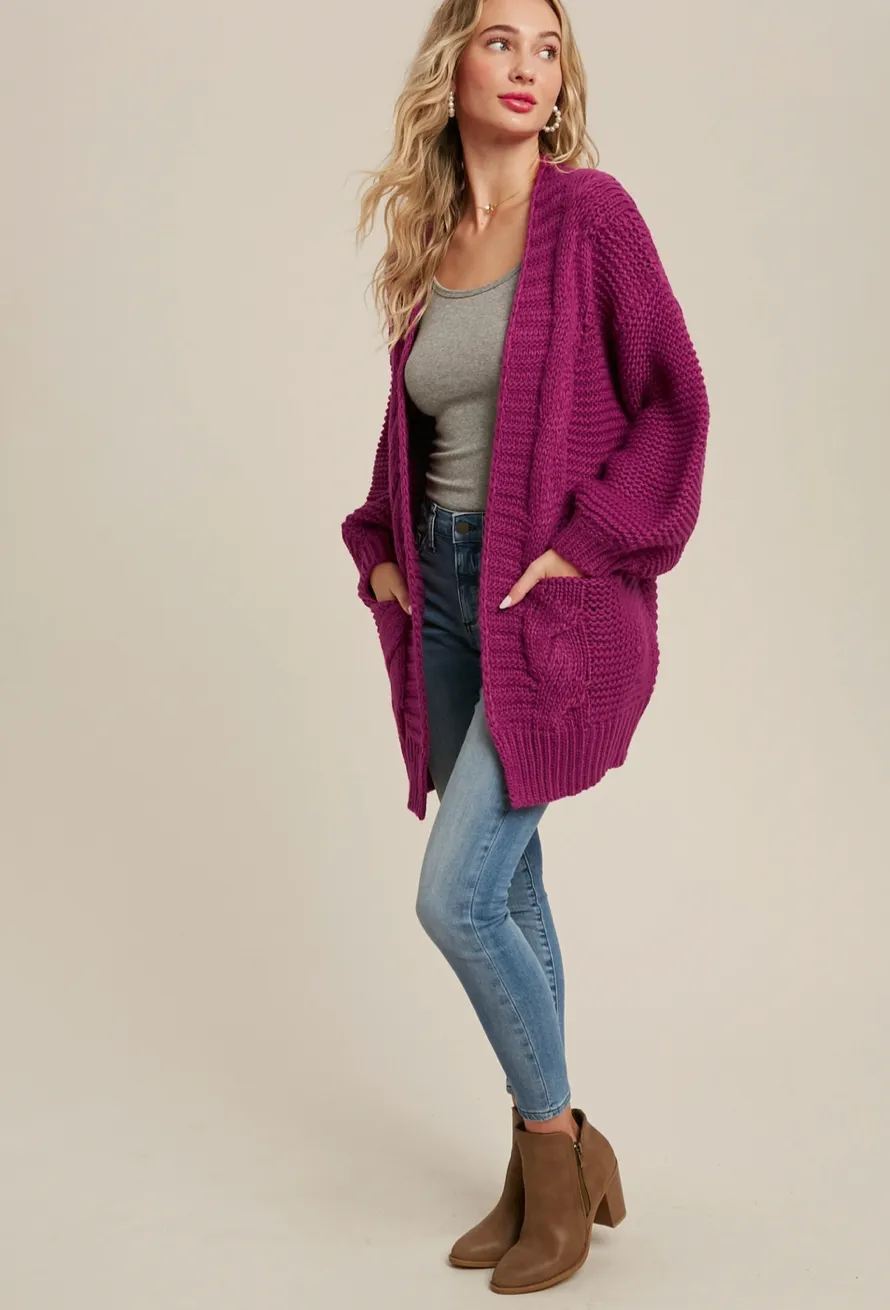 Chunky Lantern Cardigan